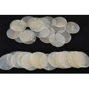 100 Pcs Round Flat Capiz Seashell Blank Discs 1 1/4"