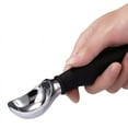 thumbnail image 2 of Premium Ice Cream Scoop, Dishwasher Safe Scooper with Comfortable Easy Grip Handle, Heavy Duty Durable Design, Professional Kitchen Tool for Stuffing, Cookie Dough, Sorbet Black, 2 of 8