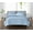 Breezy Blue, variant on Cannon Heritage Solid 100% Microfiber Polyester Sage Green 3-Piece King Quilt Set, Solid Casual themed, Adult Bedding, OEKO-TEX Certified
