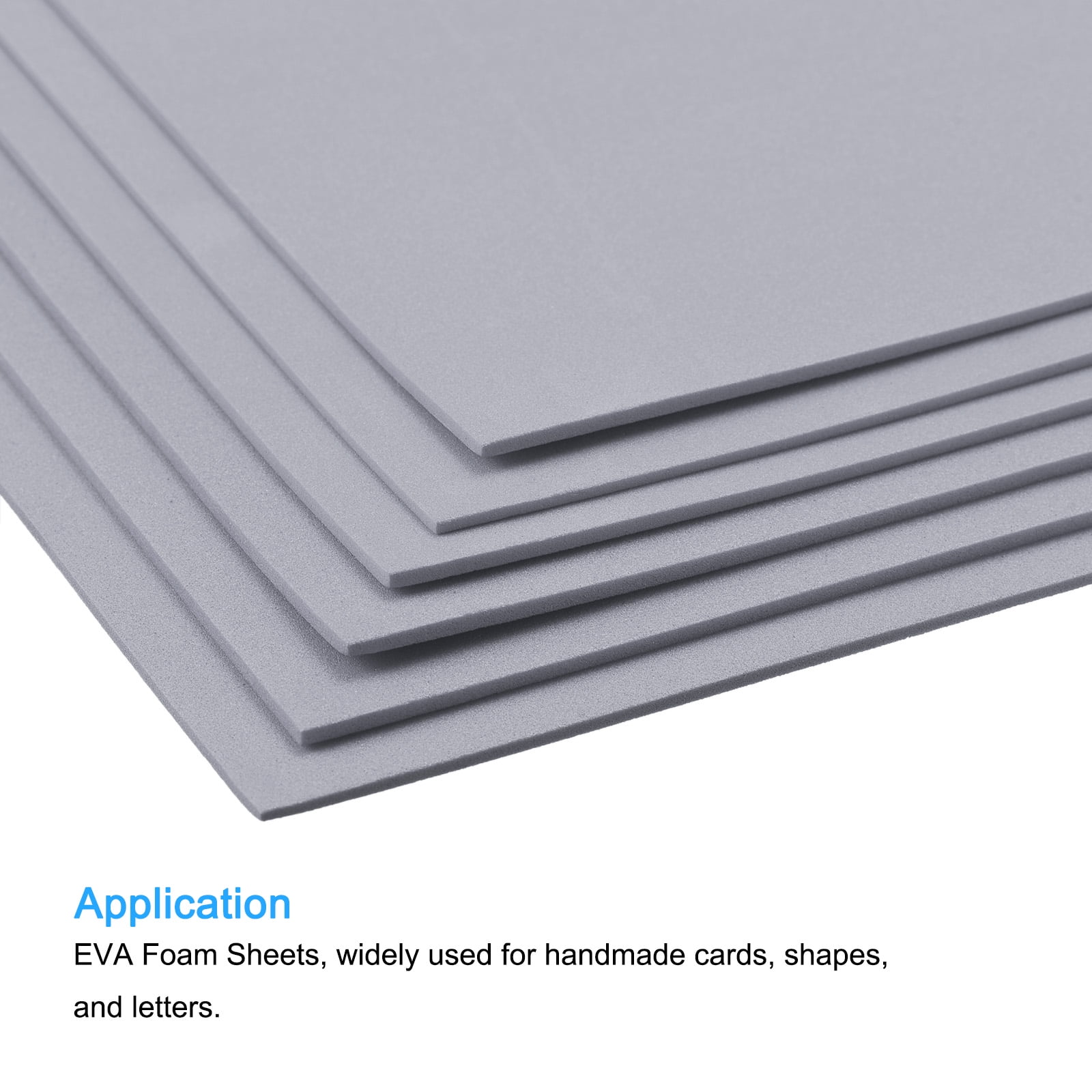 EVA Foam Sheets Dark Gray 17.72 x 11.81 Inch 2mm Thickness for Crafts DIY,  6 Pcs