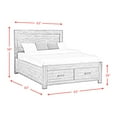 thumbnail image 3 of Picket House Furnishings Wren Queen 3PC Platform Storage Bedroom Set In Chestnut, 3 of 8
