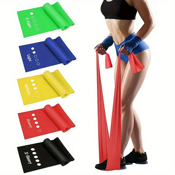 5pcs Fitness Resistance Bands, Training Tension Bands Butt Lifting, Leg Training, Pilates, Body Stretching and Strength Training