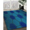 thumbnail image 2 of Ahgly Company Indoor Round Patterned Blue Dress Blue Area Rugs, 7' Round, 2 of 6