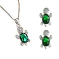 thumbnail image 1 of Fiudx Conjunto de Joyas de Tortuga, Elegante Par de Collar y Pendientes, Diseño de Aleación Brillante, Perfecto para Bodas y Fiestas, Regalo Ideal para San Valentín y El Día de La Madre, Pieza de Mod, 1 of 2