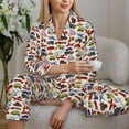 thumbnail image 6 of Balery Transport Pattern Pajama Sets for Women Long Sleeve 2 Piece Sleepwear Loungewear Sets Soft PJ's with Pockets Long Sleeve Comfy Pj Sets-Small, 6 of 7
