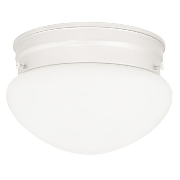 Capital Lighting 5358WH 5358 Series 2 Light Flush Mount with Frosted Glass Shade