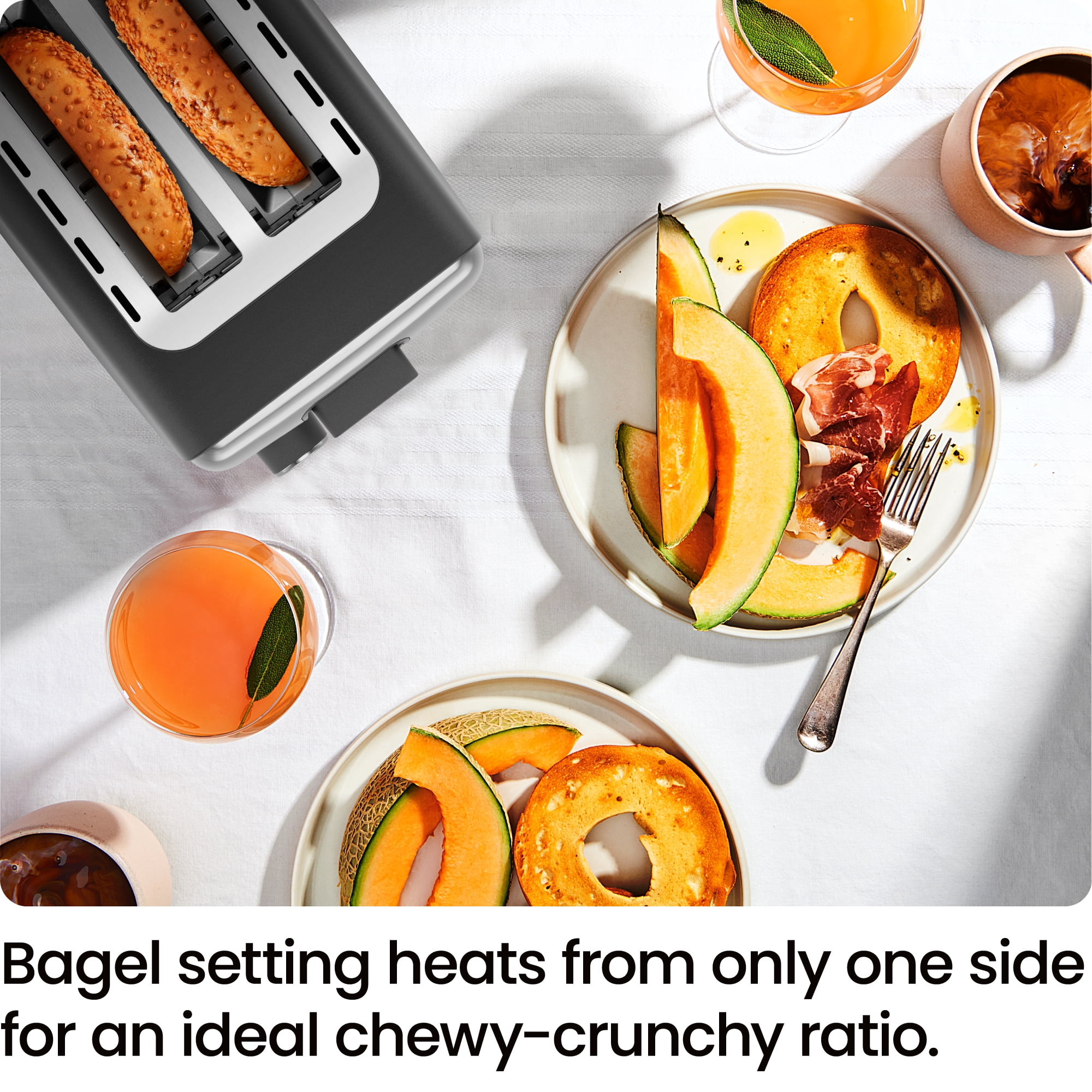 Chefman 2 Slice Toaster with 7 Shade Settings, Removable Crumb Tray, Bagel & Defrost Modes — Black