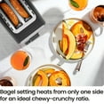 thumbnail image 2 of Chefman 2 Slice Toaster with 7 Shade Settings, Removable Crumb Tray, Bagel & Defrost Modes — Black, 2 of 7