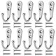 thumbnail image 2 of 10pcs Wall Hooks With Screws Alloy Hanging Single Hook Bathroom Coat Clothes Hanger Muti-function Hooks Home Organization, 2 of 6