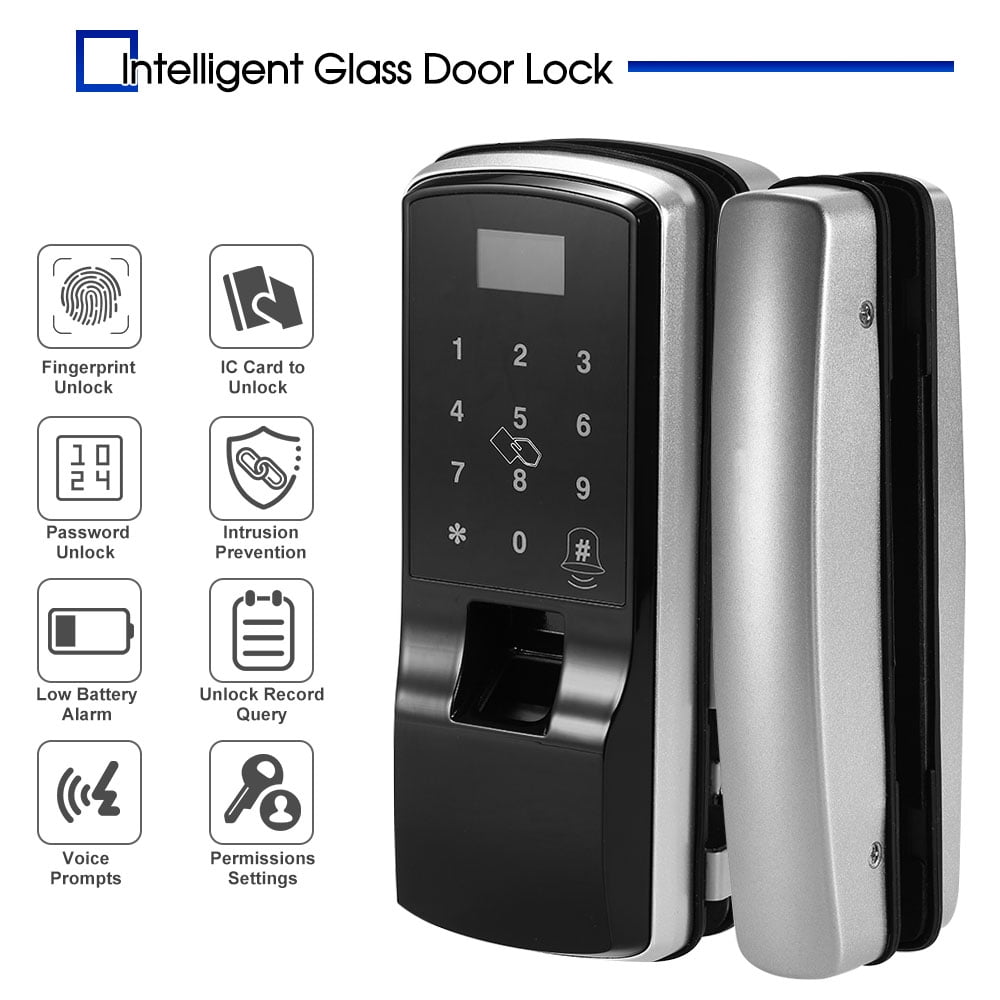 Smart Lock Glass Door Intelligent Fingerprint Lock Digital Touchscreen