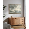 thumbnail image 6 of Drsoum Framed 24x36in Vintage Canvas Classical Landscape Paints of Clouds with a Sunset Room Decor for Rustic Bathroom Bedroom - Natural Framed, 6 of 7
