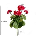 thumbnail image 2 of Artificial Flowers Geranium Bush Begonia Silk Flowers for Outdoor Indoor Artificial Plant Flowers for Patio Lawn Garden Decor (4PCS Red), 2 of 4