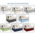 thumbnail image 4 of Pleated Bed Skirt with Split Corners for Daybeds - Three Side Coverage - 100% Brushed Microfiber Bed Skirt with 16" Inches Drop - Twin Size 39" x 75" (Sage Solid), 4 of 7