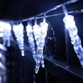 thumbnail image 3 of Morttic Christmas Icicle Lights, 11.48ft 96 LED Extendable Hanging Window Curtain Fairy Lights ,Waterproof Indoor Outdoor 8 Modes Decorative Light for Christmas Garden Patio Party ,Cool White, 3 of 4