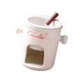 thumbnail image 4 of Fondue de chocolate de porcelana Tazas de porcelana para queso Vela de té Derretimiento de porcelana blanco, 4 of 9