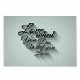 thumbnail image 1 of Saying Cutting Board, Manuscript Lettering Love What You Do What You Love and Shadow Effect, Decorative Tempered Glass Cutting and Serving Board, Small Size, Pale Grey White, by Ambesonne, 1 of 1