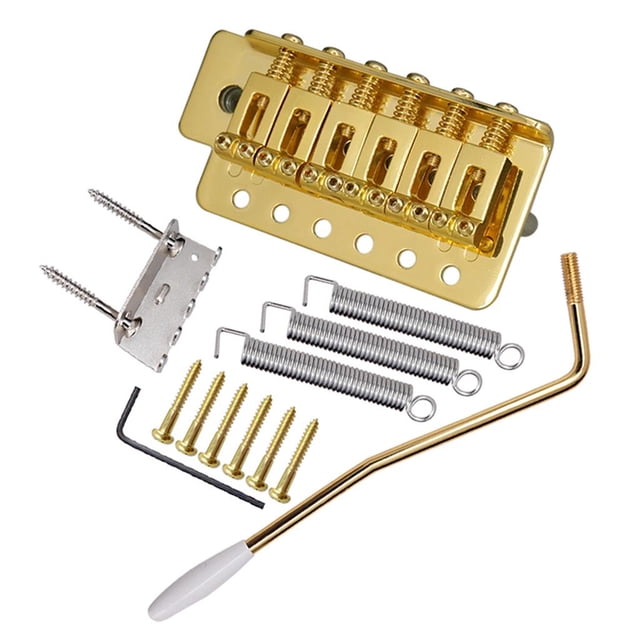 Piezas eléctricas de guitarra shamjiam Trémolo Bridge Roller Saddle dorado Sistema de puente de trémolo de guitarra