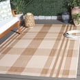 thumbnail image 2 of Safavieh Courtyard Benjamin Plaid Indoor/Outdoor Area Rug, Natural/Beige, 4' x 5'7", 2 of 13