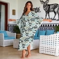 thumbnail image 2 of XYZCANDO Fish Camo Kaftan Dresses for Women Plus Size Bathing Suit Cover up Caftan Maxi Beach Dresses Flowy Swim Cover Up Plus Size Beachwear Vacation Outfits Resort Wear, 2 of 7