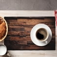 thumbnail image 7 of Dark Wood Placemats Set of 4 Vintage Natural Wooden Board Rustic Farmhouse Style Linen Place Mats Washable Table Mats 12x18 Inch for Kitchen Dining Decoration, 7 of 7