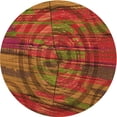 thumbnail image 1 of Ahgly Tapis Rond Lavable en Machine Intérieur Transitionnel Rouge, 5 Pieds Rond, 1 of 7