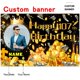 thumbnail image 2 of Banner AUBAO para celebrar su 107 cumpleaños en forma de dólar, color negro y dorado, 2 of 7