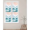 thumbnail image 4 of Ocean Wave Window Privacy Film Teal Gradient Beach Boho Decorative Glass Window Film UV Blocking Static Cling Non-Adhesive Sticker Covering for Home Door 23.6 x 78.7 inches, 4 of 8