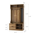 thumbnail image 2 of CAPCAEK Modern 4-in-1 Hall Tree with Shoe Bench, Hooks, Drawers, and Shelves, 2 of 8