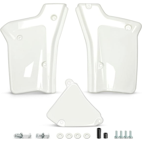 A-Premium Side Panels Covers Compatible with Honda XR200R 1984-2002, XR250R 1984-1985, White