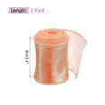 thumbnail image 2 of Uxcell 2 3/8" Wide Sparkly Sheer Wired Organza Ribbon Pastel Chiffon Ribbons 3 Yard Orange, 2 of 7