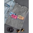thumbnail image 3 of Colored Cassettes T-Shirt Women -Image by Shutterstock, Female Medium, 3 of 4