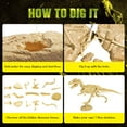 thumbnail image 6 of Piano Potato Glow in the Dark T-Rex Dino Dig Kit for Kids, STEM Archaeology Excavation Toy with Skeleton & Tools, Gift for Boys & Girls Ages 6+, 6 of 7