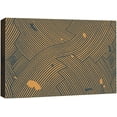 thumbnail image 3 of PixonSign Canvas Print Wall Art Gold and Blue Wavy Line Pattern Abstract Shapes Illustrations Minimalism Bohemian Colorful Multicolor Ultra for Living Room, Bedroom, Office - 32"x48", 3 of 5