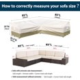 thumbnail image 5 of Outdoor Sectional Cover- Outdoor Patio Furniture Covers Waterproof Rip-Stop Anti-UV 600D Heavy Duty Outdoor Couch Cover with 3 Air Vent Sofa Cover (L-Shaped-Left facing-85''X85''),Light Green, 5 of 7