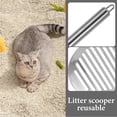 thumbnail image 3 of Indispensable pour Chat, Pelle à Conception Tamisée, Accessoire pour Animaux, Pelle à Litière pour Chat en Acier Inoxydable, Pelle à Excréments en Métal Robuste pour Bac à Litière, 3 of 8
