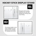 thumbnail image 2 of WESIEVYA Hockey Stick Display Holder Wall Mount 1 Set Wooden for Sports Equipment Storage Decor, 2 of 8