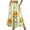 Yellow, variant on Fashion Women Skirts New Casual All-match Skirt Loose Elastic Waist Floral Print Ethenic Style Boho Skirt Bohemian Style Skirt