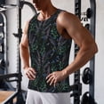 thumbnail image 5 of Lsque Lavender Flowers Pattern Mens Tank Tops Muscle Athletic Quick Dry Sleeveless Workout Fitness T Shirts Beach Tank Top, Loose-fit Sleeveless Shirt for Men-XX-Large, 5 of 7