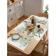 thumbnail image 4 of Elegant Spring Leaf Plant Placemats Set of 4 Washable Table Mats for Kitchen Dining Table, Heat-Resistant Cotton Linen Place Mats for Indoor Outdoor Parties Holiday Decoration, Green Gold, 4 of 6