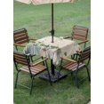 thumbnail image 3 of Outdoor Tablecloth with Umbrella Hole and Zipper, Green Blue Pumpkins Fall Square Table Cloth 54x54 Inch Waterproof Tablecloth, Thanksgiving Eucalyptus Leaves Rustic Picnic Table Cover for Patio, 3 of 7