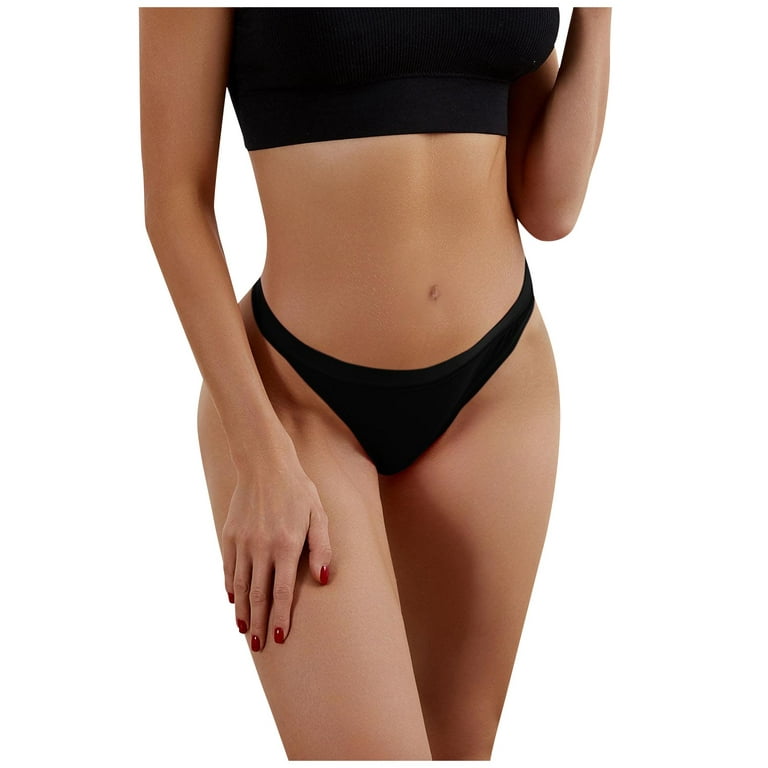 EHTMSAK Workout Underwear for Women Stretch Bikini Hi Cut Low Rise
