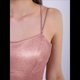 thumbnail image 5 of Vestido Elegante de Noche para Mujer, Sin Mangas, con Hombros Descubiertos, Ajustado, y Formal para Fiesta Rosa L, 5 of 6
