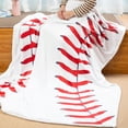 thumbnail image 2 of Baseball Blanket Twin Size Baseballs Throw Blanket Baseball Gifts for Boys and Adults Flannel Soft Sport Throw for Baseball Lover All Season Couch Bed Sofa Home Decor (60"x80", White Baseball), 2 of 6