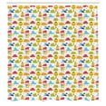 thumbnail image 3 of Ambesonne Cartoon Shower Curtain, Clouds Balloons Airplanes, 69"Wx70"L, Multicolor, 3 of 5