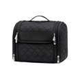 thumbnail image 1 of Bolsa de aseo de viaje con gancho, bolsa de cosméticos, estuche de viaje de maquillaje versátil, bolsa de artículos de tocador para viajes, tocador, Negro, 1 of 8