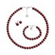 thumbnail image 1 of Set Collar Aretes de Poste Pulsera Zvezda Plata 0.925 Mujer vino Unitalla, 1 of 4