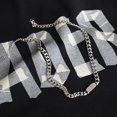 thumbnail image 3 of Collar cubano de estilo hip hop para estudiantes, cadena con elementos modernos, sencillos, personalizados, de acero de titanio y forma cuadrada y redonda, 3 of 6