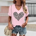 thumbnail image 2 of MuXiKeJi Clothes Valentine's Shirt for Womens Love Heart Print Graphic Tees Buffalo Plaid Long Sleeve Tops, 2 of 5