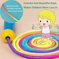 thumbnail image 4 of Corde à Sauter pour Enfants, Corde à Sauter en Polyester Réglable de 2,4 m avec Poignée en Bois pour Garçons et Filles, Mise en Forme, Exercice Extérieur, 4 of 8