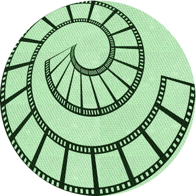 Ahgly Company Tapis d'Intérieur Lavable en Machine Carré Vert Menthe Transitionnel, 3 Pieds Carré